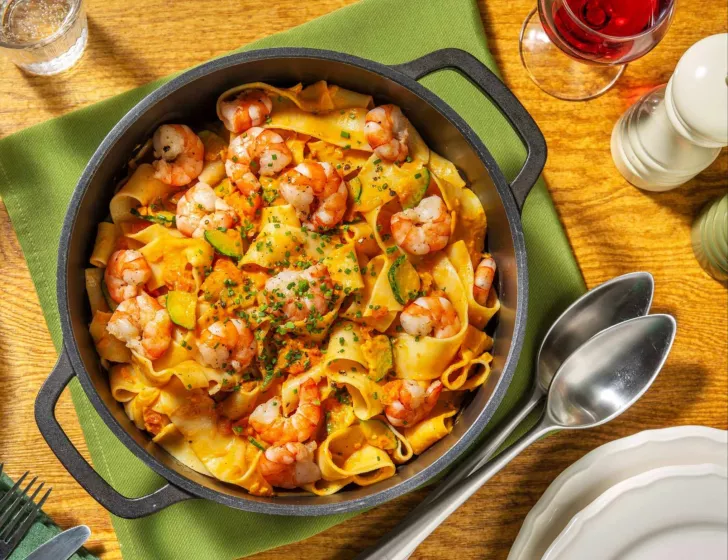 Tagliatelle aux Scampis, sauce crémeuse à la Diable