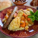 Couscous de légumes aux 3 viandes (Agneau, Merguez, Poulet)