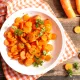 Filet pur de porc sauce crémeuse aux lardons & champignons, Gnocchi.
