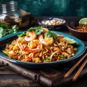 Nouilles sautées aux Scampis et aux légumes façon Thaï