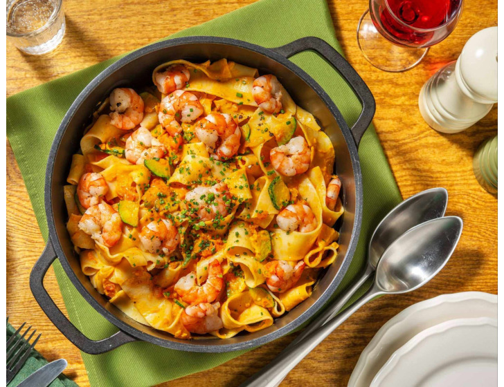 Tagliatelle aux Scampis, sauce crémeuse à la Diable