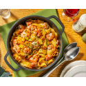 Tagliatelle aux Scampis, sauce crémeuse à l'Indienne.