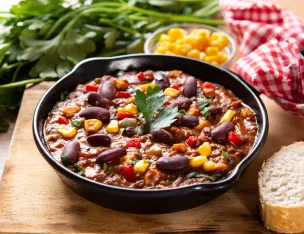 Boeuf à la Mexicaine, riz blanc .