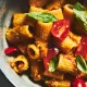 Rigatoni à la saucisse Italienne, sauce aux tomates cerises & basilic frais.