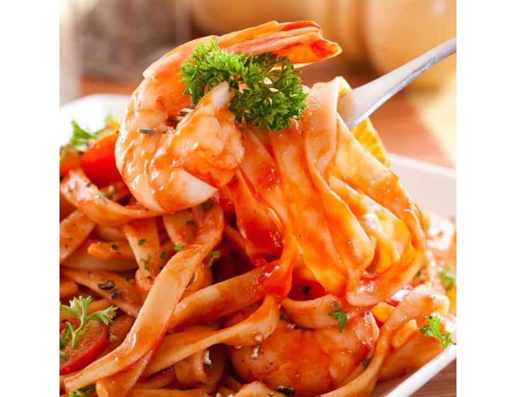 Tagliatelle aux Scampis, sauce crémeuse à la Diable