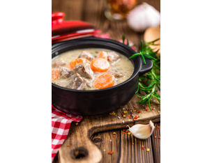 Blanquette de Veau à l'ancienne, riz blanc.