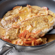 Escalope de dinde gratinée sauce Atelier Salé et linguine.